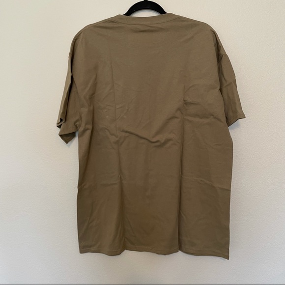 NWT pacsun bliss face t-shirt olive green shirt with yellow graphic sz.L - Picture 3 of 3